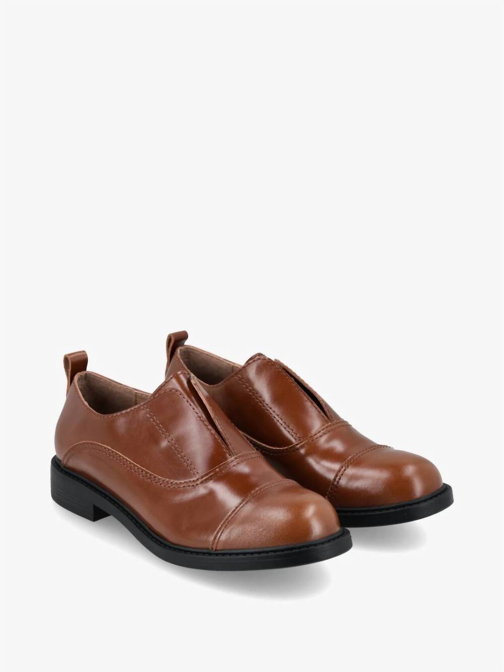 NEW ALL BLACK women's tab guy shoes in brown